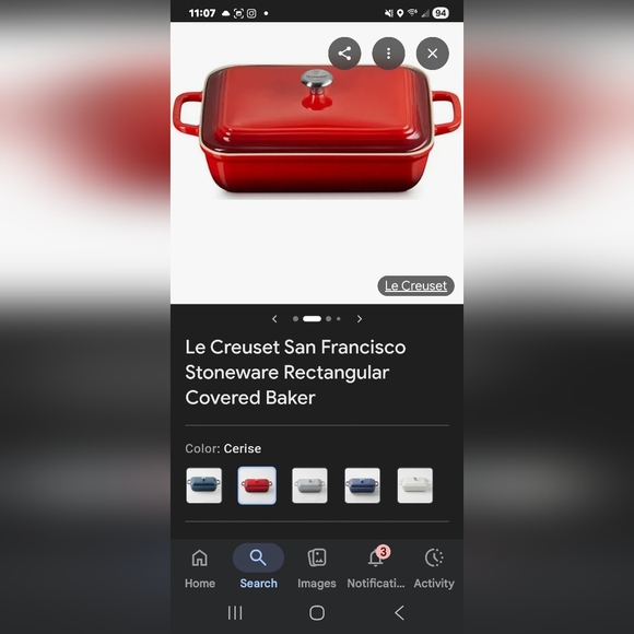 NWOT, Never Used  Le Creuset 4 Piece Set - Cerise Color - Picture 15 of 16